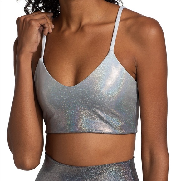 Beach Riot Georgia Top Hologram Stardust NWT Size S - Picture 10 of 12